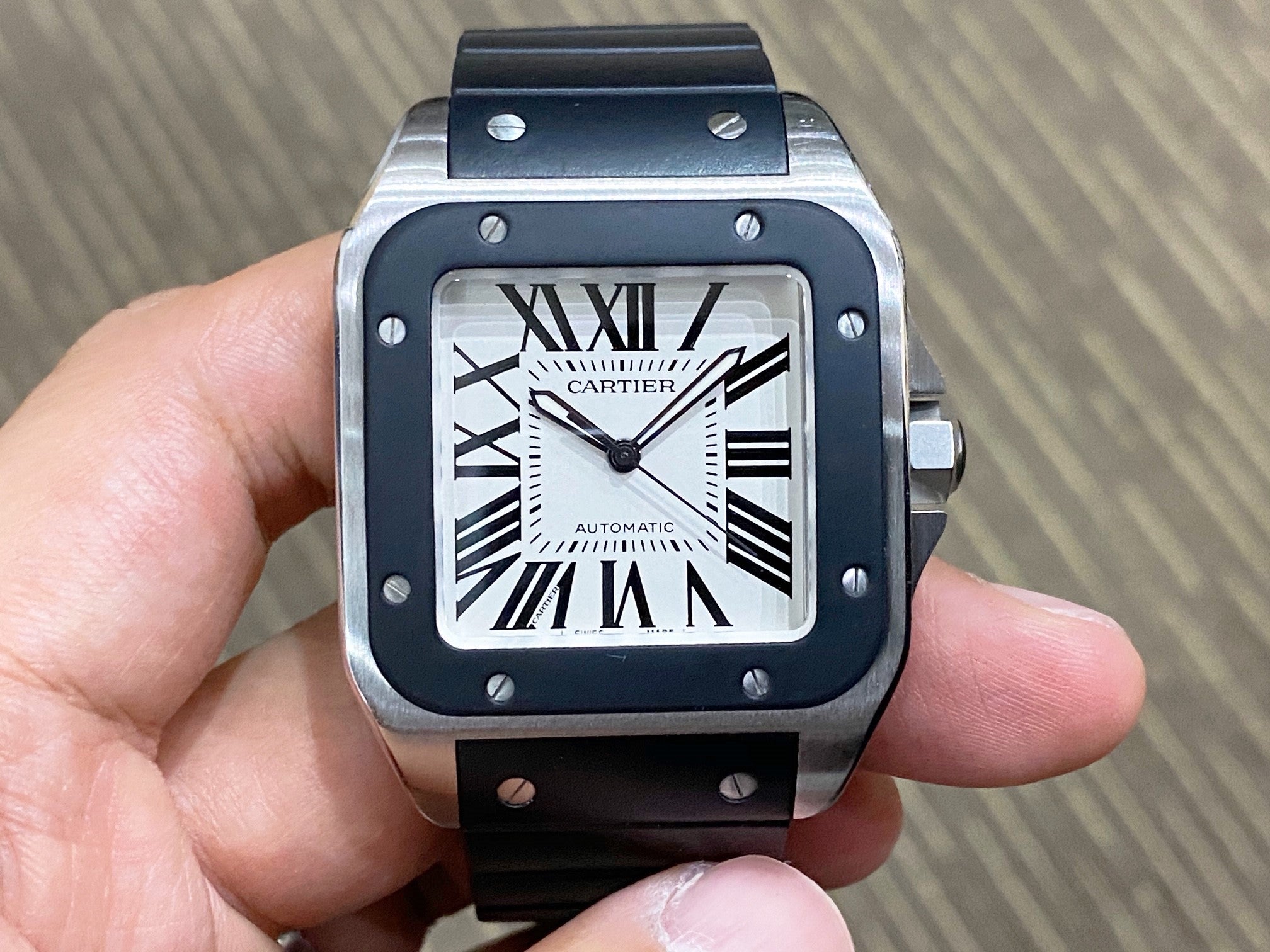 Steel Santos 100 Large Cartier Santos 100 W20121U2 Large Mens